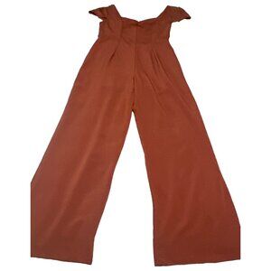Mi Ami by Francesca's Jumpsuit Romper Pants Red Polyester Women's Size S (READ)